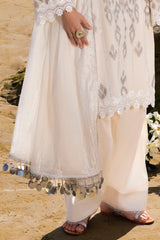 3 Piece Unstitched Embroidered Jacquard Suit with Zari Paper Cotton Dupatta MJ-52003