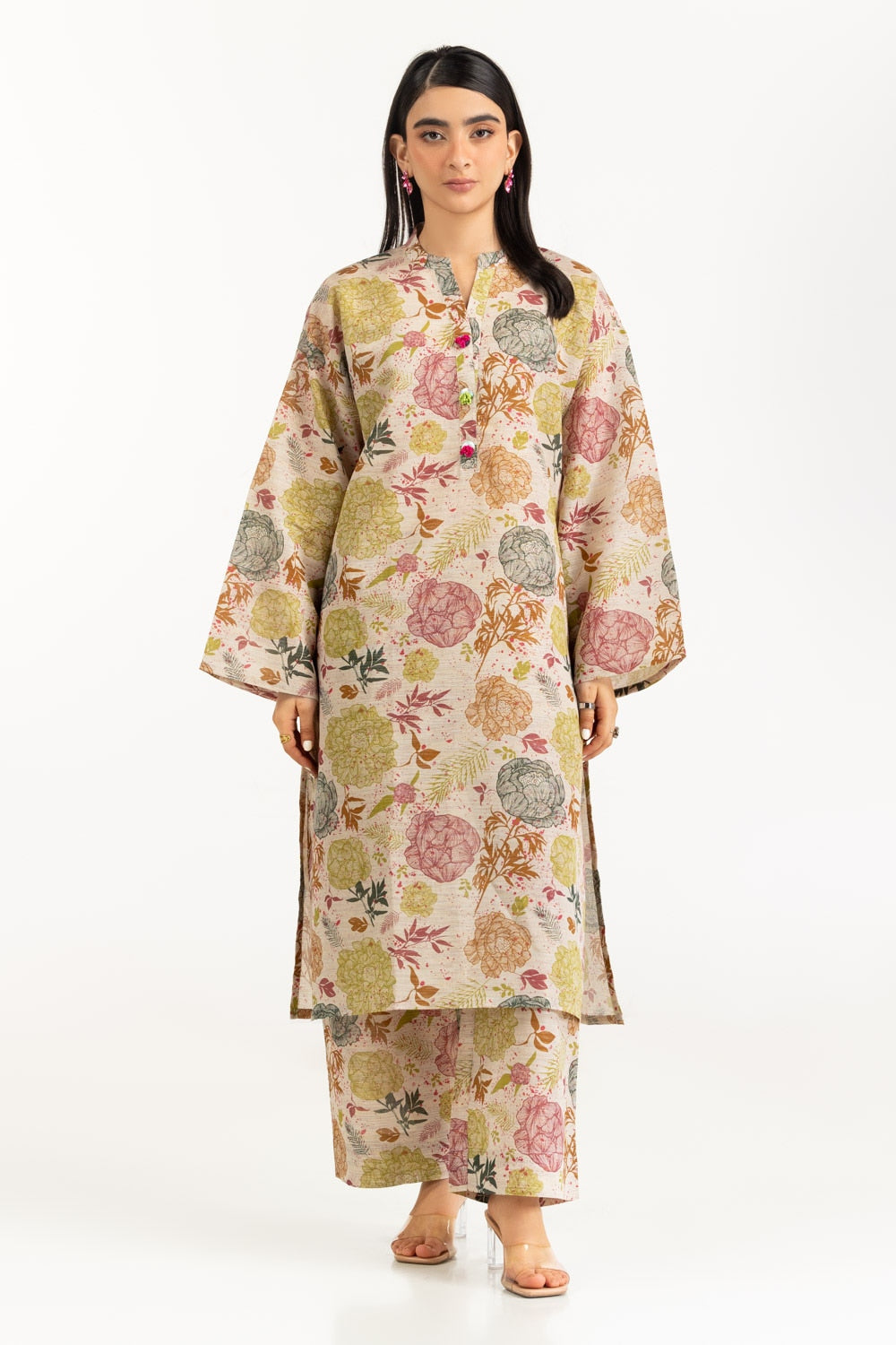 Zari Stripe Printed Co-Ord Set IUSTTS-1108