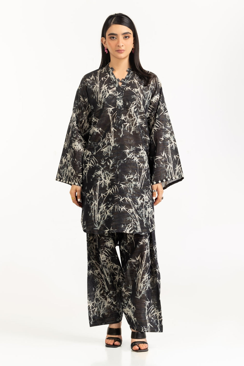 Zari Stripe Printed Co-Ord Set