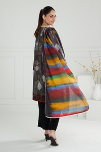3PC Lawn Lacquer Printed Suit IUSTKSD-501