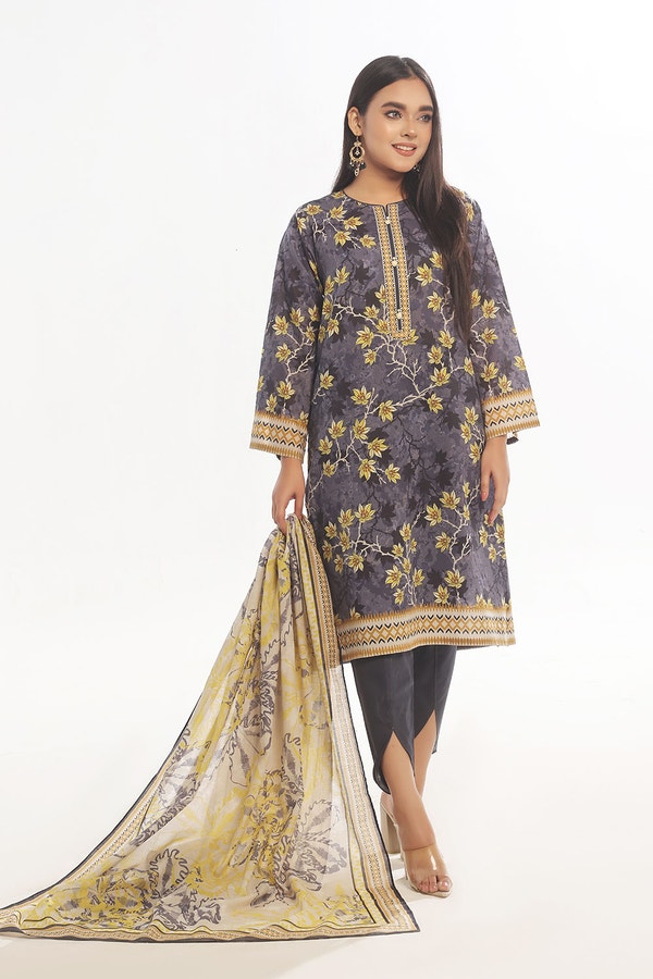 3 Piece Unstitched Printed Lawn Suit CLP-52019