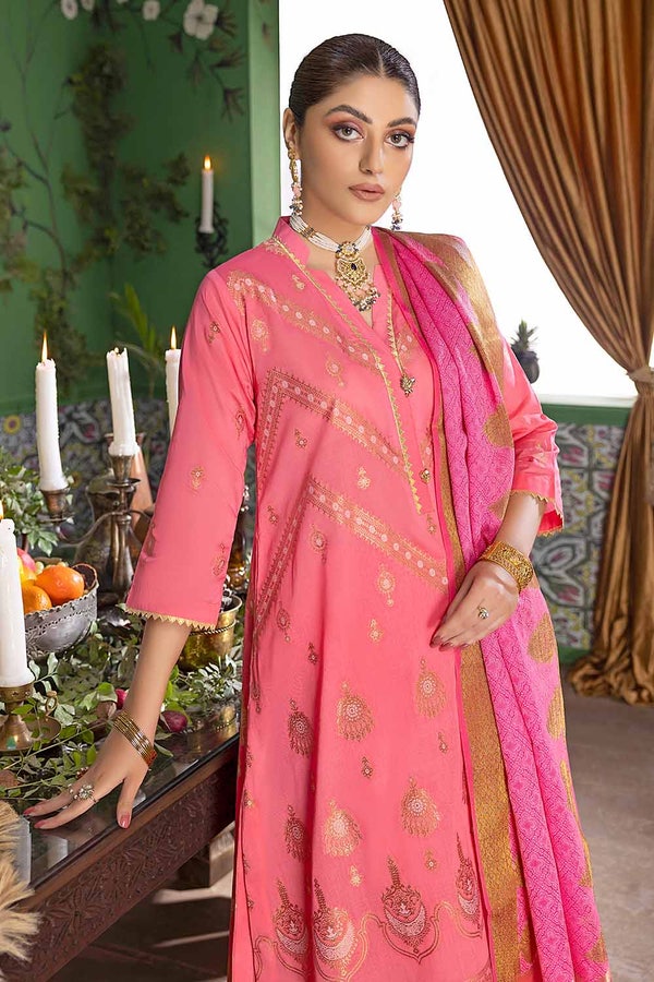 3 Piece Jacquard Unstitched Suit MJ-32020