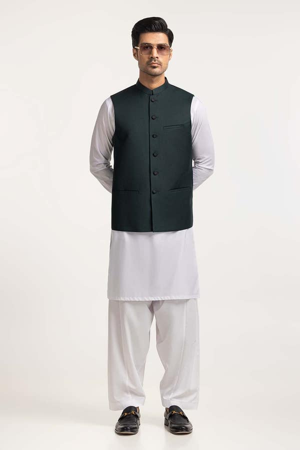 Green Basic Waistcoat WC-PD24-032