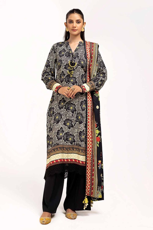 3 Piece Unstitched Printed Linen Suit LT-42001