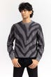 Multi Color Zebra Striped Crew Neck Sweater SWT-FFSCN22-235-2
