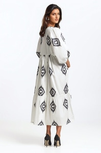 Printed V Neck Dress WM-DRS-SS24-022