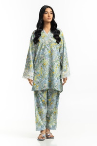 Printed viscose With embroidery Co-Ord Set IPST-44348