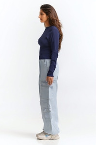 Ribbed Crew Neck Top WM-KTP-SS24-013