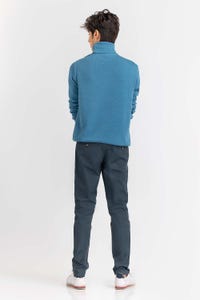 Teal Cabling Turtle Neck Sweater SWT-FFSTN22-209